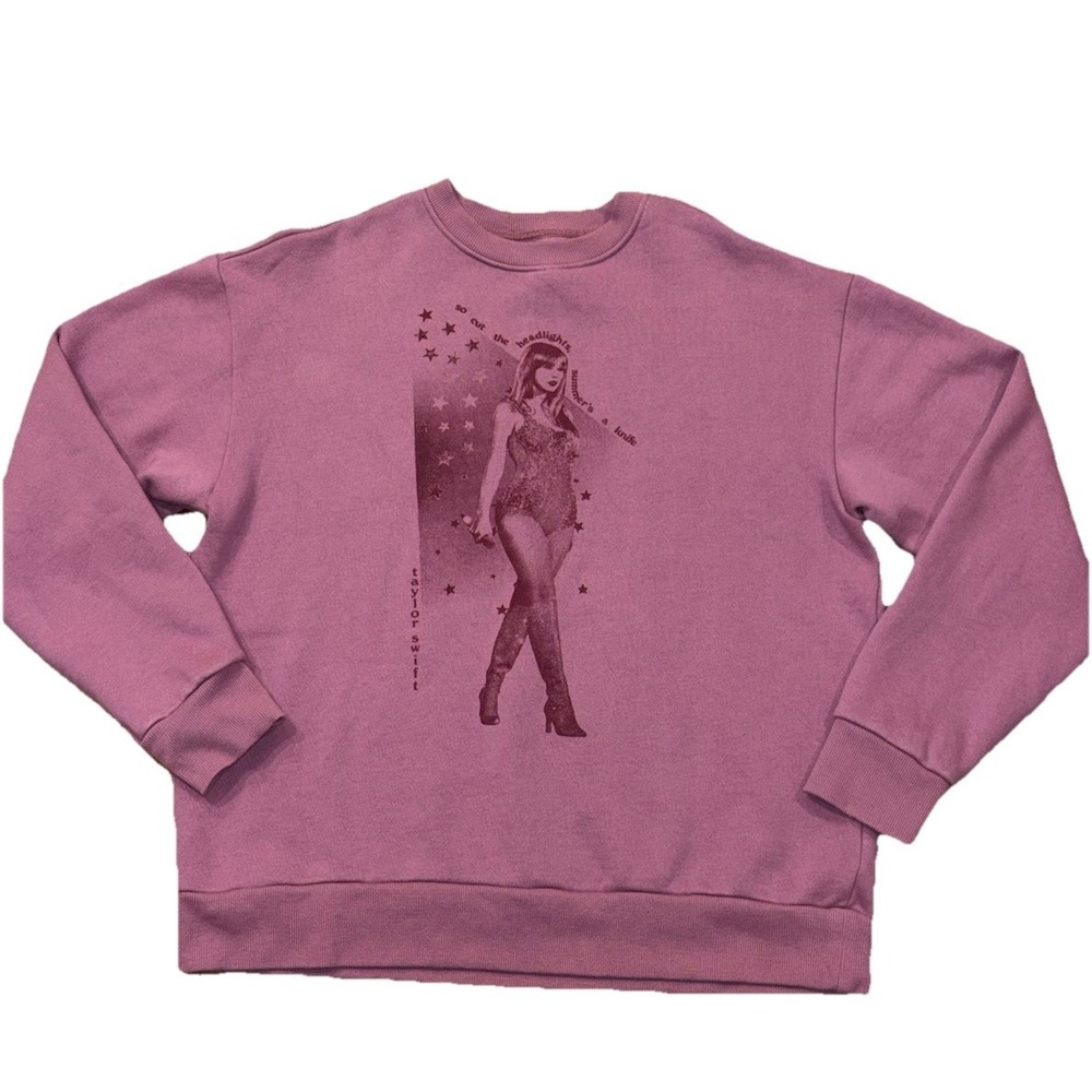 Taylor Swift Cruel Summer Crewneck Sweatshirt Pink Purple Women's Large